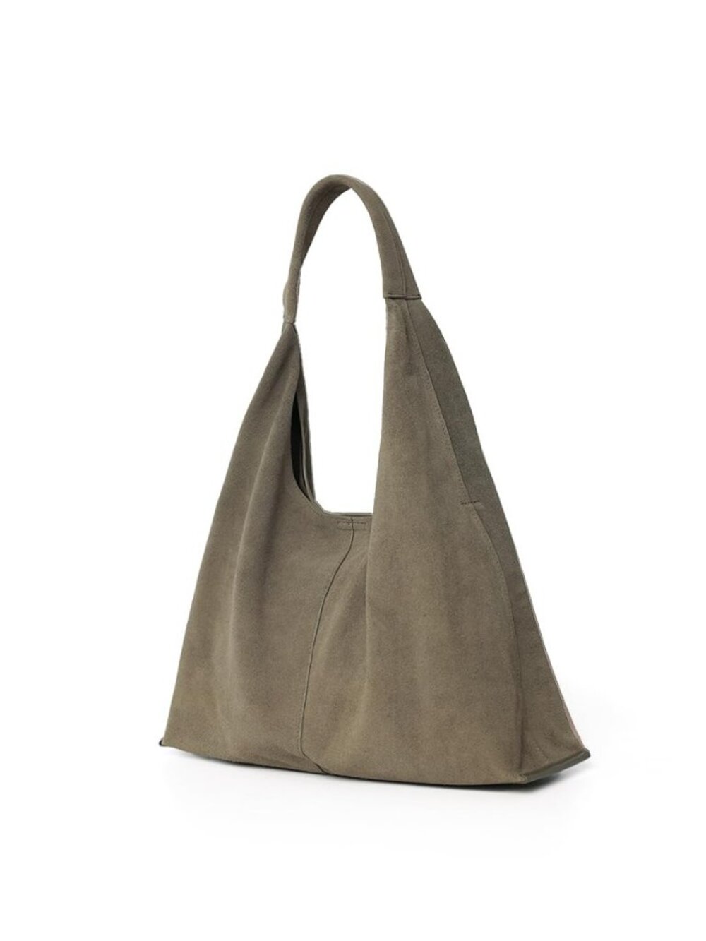 Genuine Suede Leather Hobo Bag for Women, Slouchy Oversized Crescent Shoulder